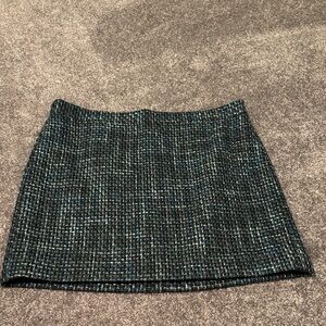 J Crew blue/Green/black Tweed Mini Skirt. Fully lined. Excellent condition